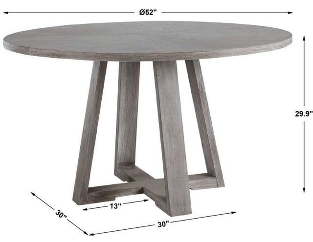 Uttermost® Gidran Soft Gray Dining Table-2