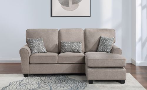 Milton Greens Stars 2-Piece Taupe Plushy Cushioned Flared Round Arm Sectional-1
