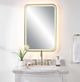Uttermost® Crofton Lighted Brass Vanity Mirror-1