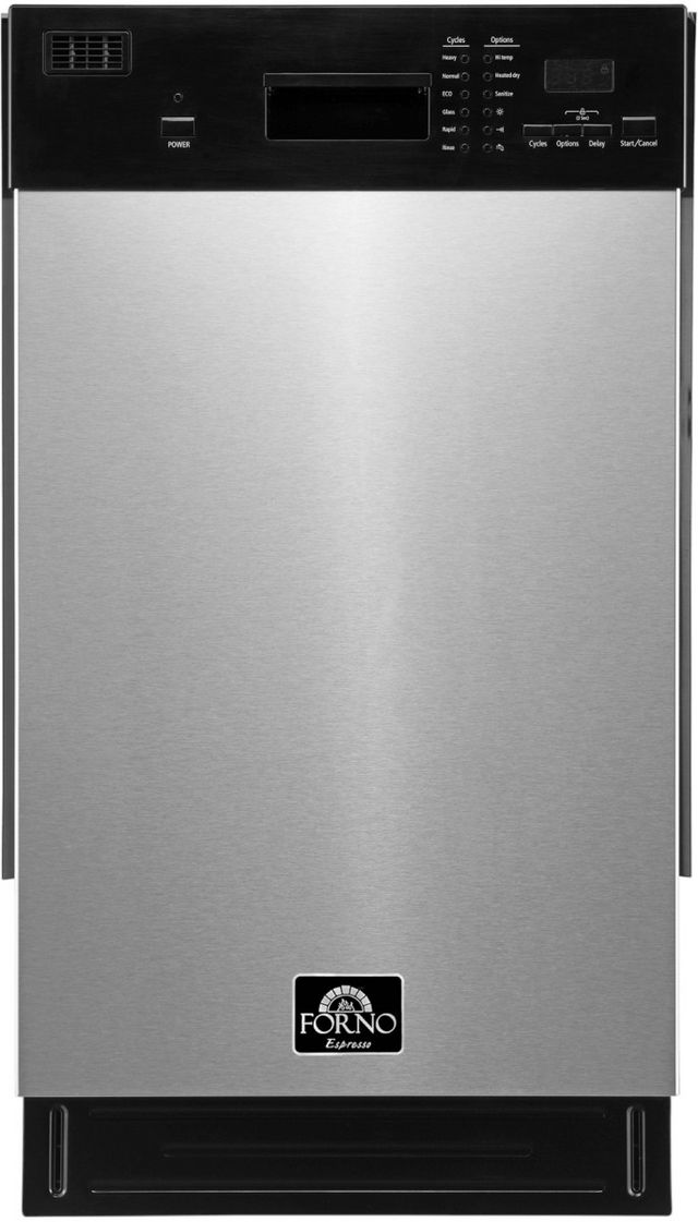 FORNO® Polo 18" Stainless Steel Front Control Built-In Dishwasher
