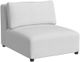 Elements International Zandara 6-Piece Beige Fabric Outdoor Modular Sectional-5
