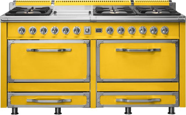 Viking® Tuscany 66” Daffodil Pro Style Dual Fuel Range with Griddle-0