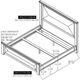 International Furniture Direct Novus Lodge Brown Eastern King Panel Bed-2