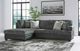 Benchcraft® Brixley Pier 2-Piece Graphite Left Arm Facing Sectional and Chaise-1