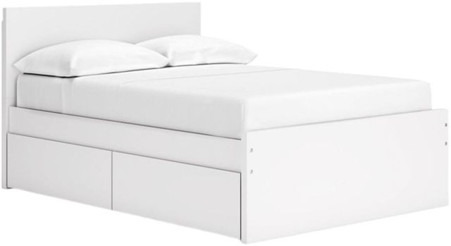 Signature Design by Ashley® Onita White Full Panel Platform Bed with 1 Side Storage-0
