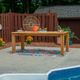 Linon Cannon Natural Teak Wooden 80" Outdoor Dining Table-1