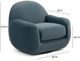 TOV Furniture Tiago Dark Teal Swivel Accent Chair-2