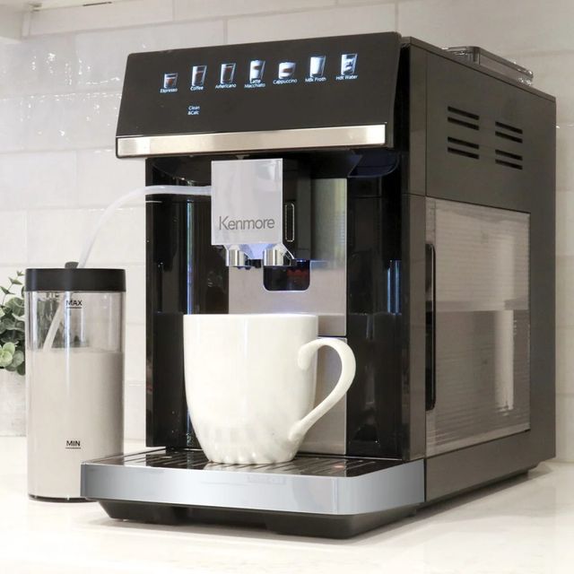 Kenmore® Black Super Automatic Espresso Machine With Cream System Milk Frother & Grinder -1