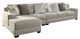 Benchcraft® Ardsley 3-Piece Pewter Left-Arm Facing Chaise Sectional-0