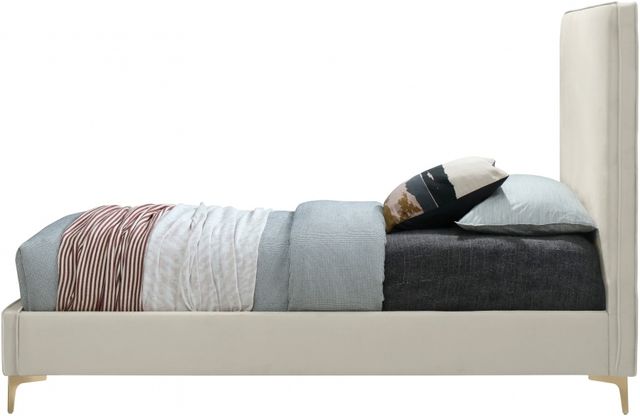 Meridian Furniture Geri Cream Full Upholstered Panel Bed-2