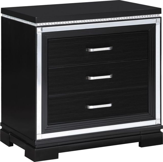 Coaster® Eleanor 4-Piece Black Upholstered Bedroom Set-3