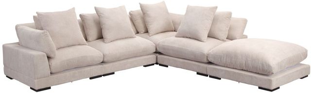 Moe’s Home Collection Tumble Dream 5-Piece Cappuccino L-Shaped Modular Sectional and Ottoman-1
