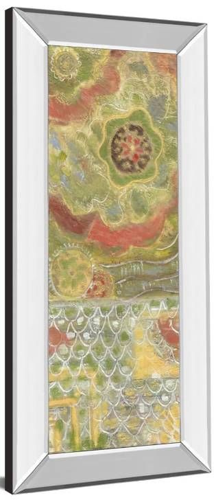 Classy Art Moroccan Whimsy I by Karen Deans Mirrored Frame Wall Art-1