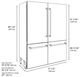 ZLINE Autograph Edition 72" 39.6 Cu. Ft. Black Stainless Steel French Door Built-In Bottom Freezer Refrigerator with Water Dispenser and Ice Maker in Graphite Gray Interior and Champagne Bronze Helix Handles-1
