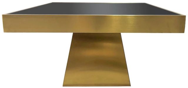 Harp & Finial® Bryant Black End Table with Brushed Gold Base-0