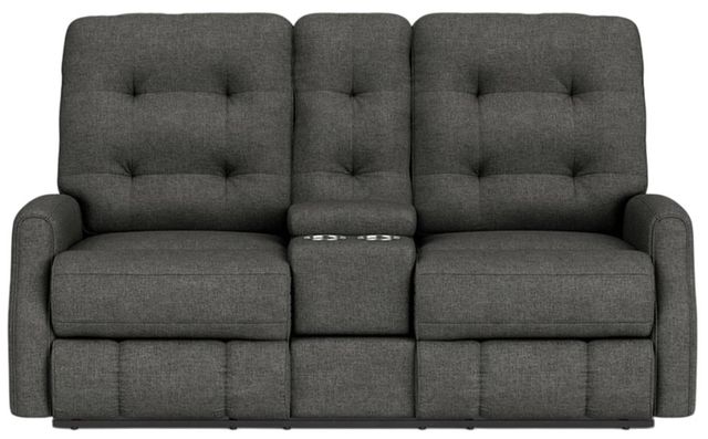 Flexsteel® Devon Ash Reclining Loveseat with Console-1