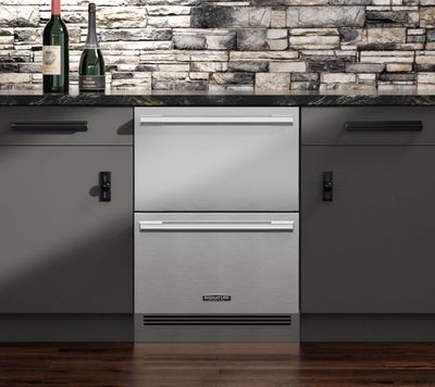 front view of the Signature Kitchen Suite 24" Panel Ready Undercounter Convertible Refrigerator/Freezer Drawers