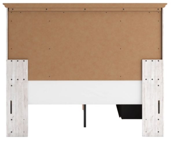 Signature Design by Ashley® Makidern Whitewash Queen Panel Bed with 4-Drawer Storage-2