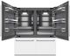 ZLINE 72" 39.6 Cu. Ft. White Matte Built-In French Door Refrigerator with Water Dispensers, Ice Makers, and Graphite Gray Interior-1
