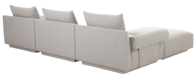 Moe's Home Collection Rosello Lounge 4-Piece Light Grey L-Shaped Modular Sectional and Ottoman-3