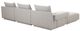 Moe's Home Collection Rosello Lounge 4-Piece Light Grey L-Shaped Modular Sectional and Ottoman-3