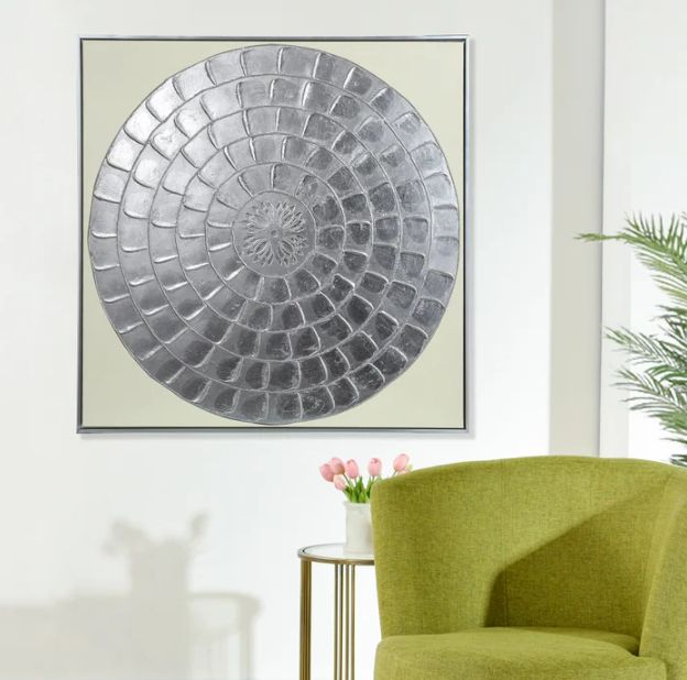 Stylecraft Silver Wheel I Wall Art-1