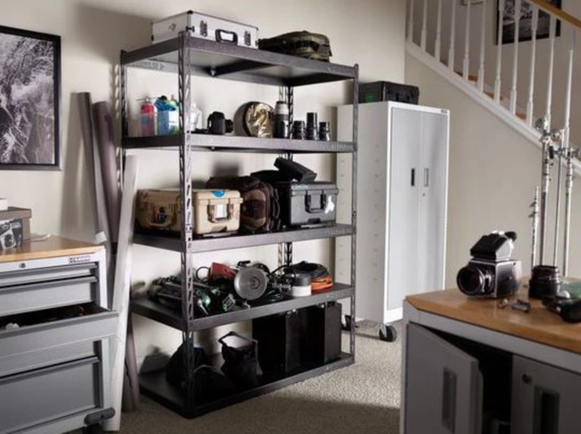 Gladiator® Hammered Granite 48" Wide EZ Connect Rack with Five 24" Deep Shelves-1