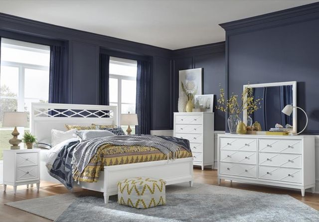 Magnussen Home® Springhouse Whisper White California King Panel Bed with Upholstered Headboard-1