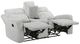 Homelegance® Benton Light Gray Double Manual Reclining Loveseat with Center Console-4