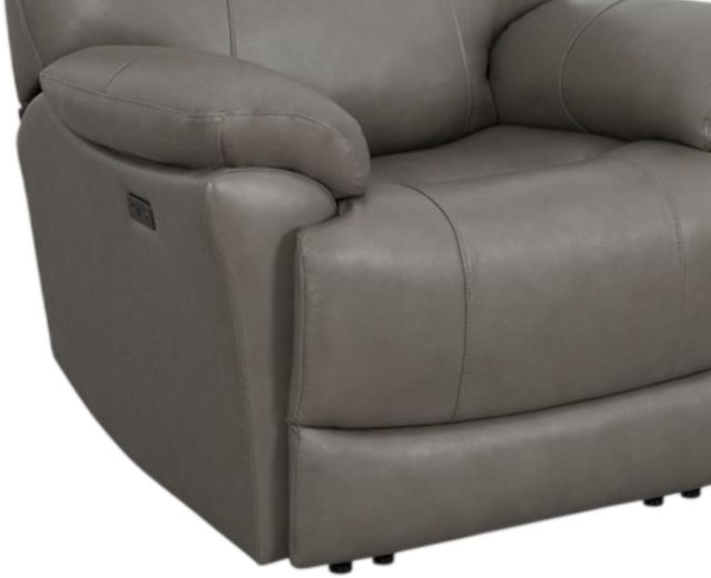 American Wholesale Furniture Madrid Mocha Leather Power Recliner-1