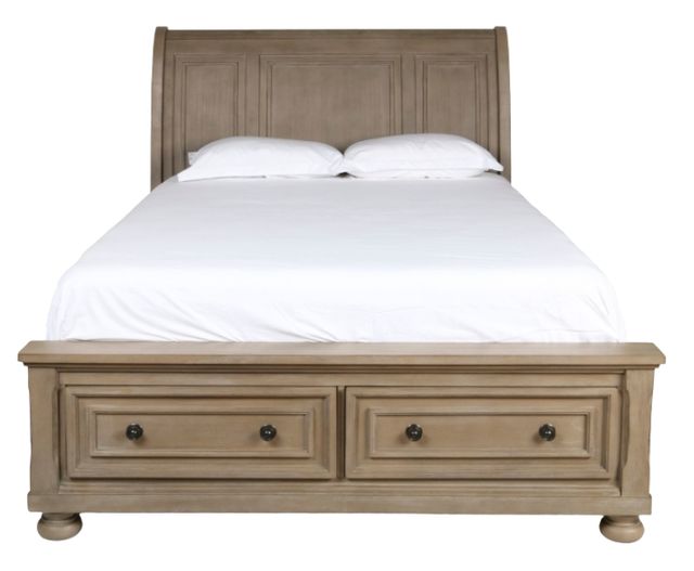 New Classic® Home Furnishings Allegra 4-Piece Pewter Youth Full Sleigh Storage Bedroom Set-1
