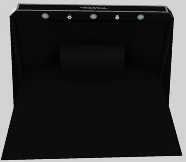 Vent-A-Hood® A Series 48" Black Retro Style Wall Mounted Range Hood-3