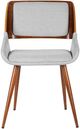 Armen Living Panda Gray/Walnut Dining Side Chair-3