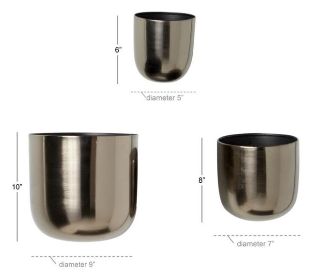 Deco Marche 3-Piece Black Floating Wall Planter Set-2