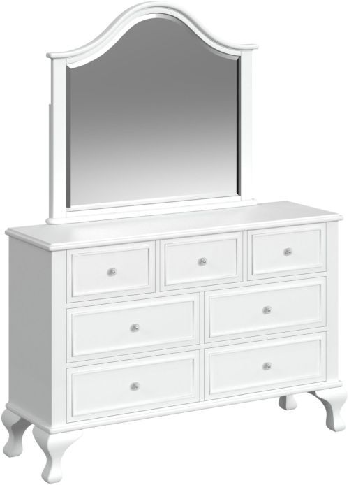 Elements International Jesse 4-Piece White Youth Full Panel Bedroom Set-3