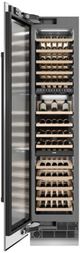 ZLINE Autograph Edition 18 in. 9 Cu. Ft. Triple Zone 68 Bottle Left Hinge Column Wine Cooler in Stainless Steel with Matte Black Accents-3