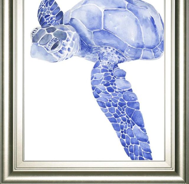 Classy Art Ultramarine Sea Turtle I by Jennifer Paxton Parker Wall Art-1