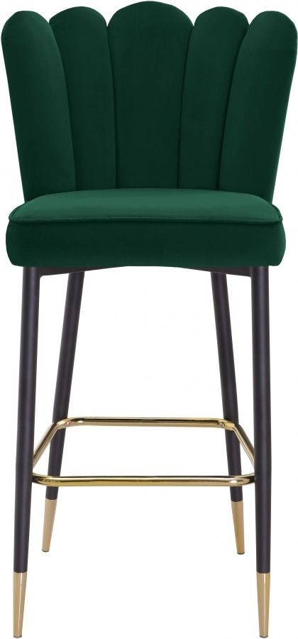 Meridian Furniture Lily Green Velvet Stool-1