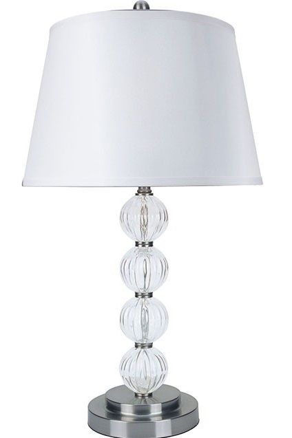 Furniture of America® Oona 2-Piece White Table Lamp Set-0