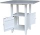 John Thomas Furniture® Hampton Chalk 36" Drop Leaf Bistro Dining Table with White Base-3