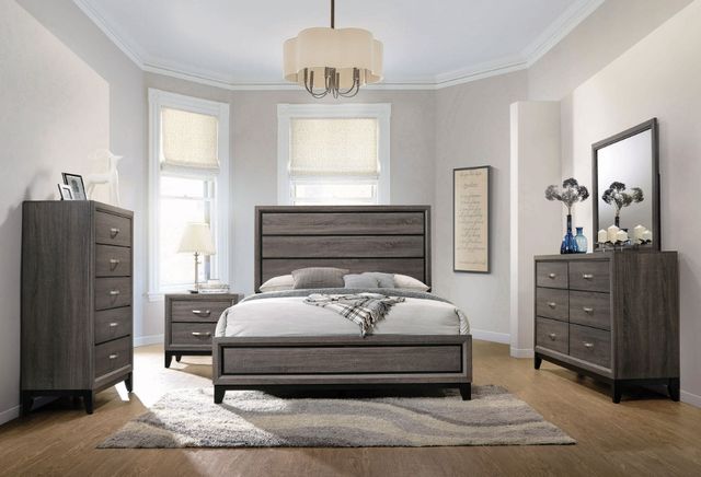 Coaster® Watson 5-Piece Gray Oak Queen Panel Bedroom Set-1