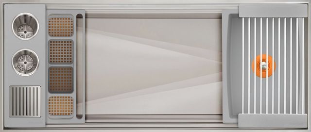 The Galley® Exclusive Gray Resin Ideal ThinTop™ WashStation™ 4S 4S-0