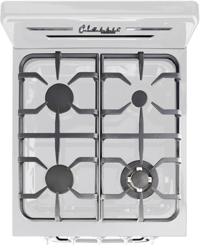 Unique® Appliances Classic Retro 24" White Freestanding Gas Range-3