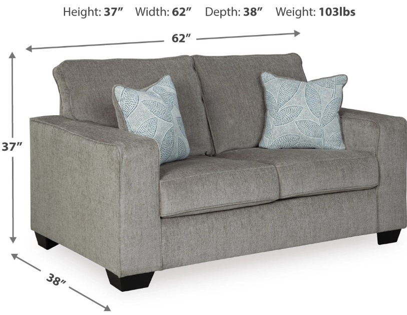 Signature Design by Ashley Altari Alloy Loveseat - Thumbnail 5