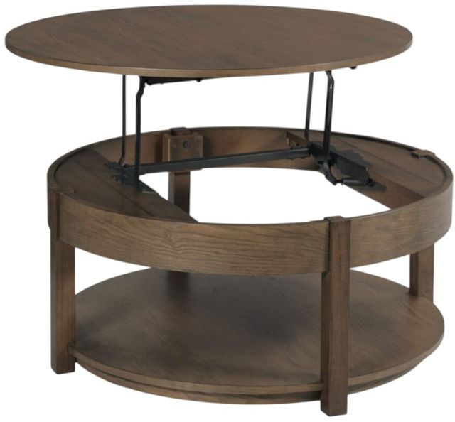 Creek Side Customs Costa Way Deep Brown Lift Top Round Cocktail Table-1