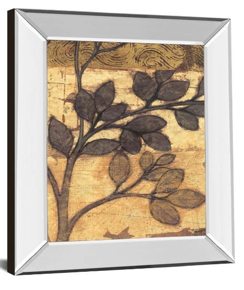 Classy Art Bronzed Branches II by Norman Wyatt, Jr. Mirror Framed Wall Art-1