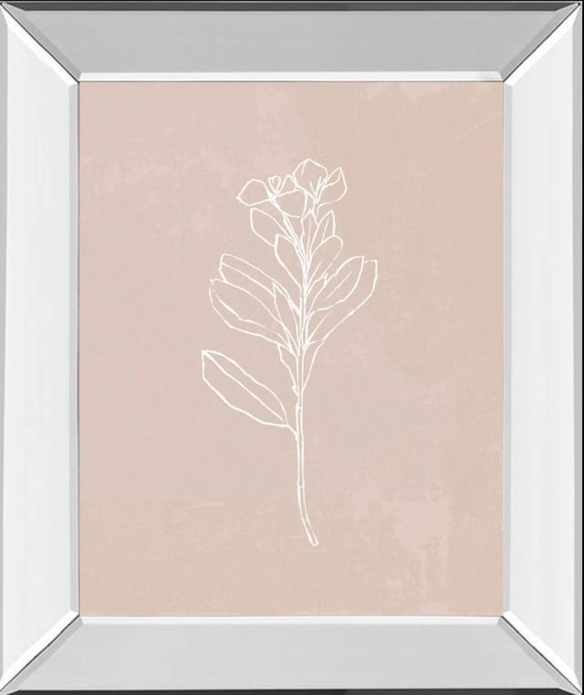 Classy Art Blush Bloom I by Annie Warren Mirror Framed Wall Art-0
