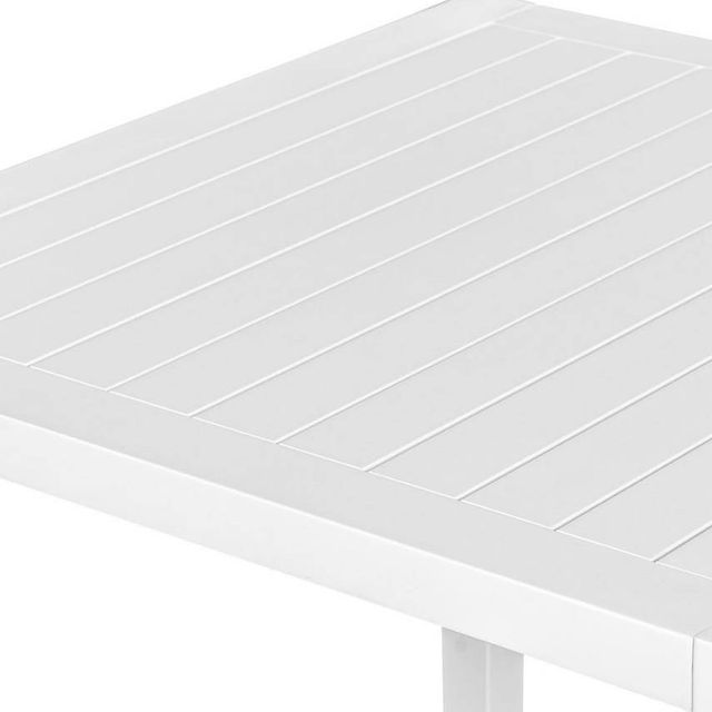 Uttermost® Montellano White Aluminum Indoor-Outdoor Bar Table-4