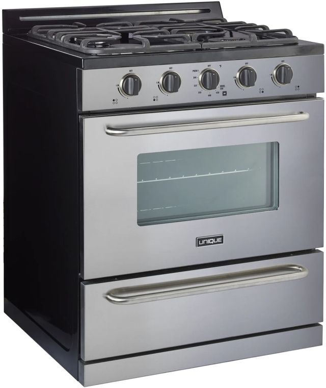 Unique Appliances Classic 30" Stainless Steel Off Grid Freestanding Propane Range-3