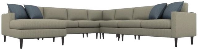 Best® Home Furnishings Customizable Trafton 5-Piece Left-Arm Facing Sectional and Chaise with Espresso Legs-0